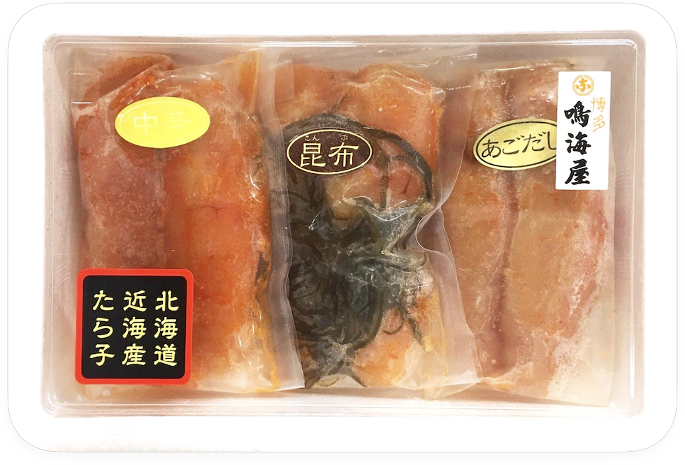 三種類の味くらべ便り北海道近海のたらこ