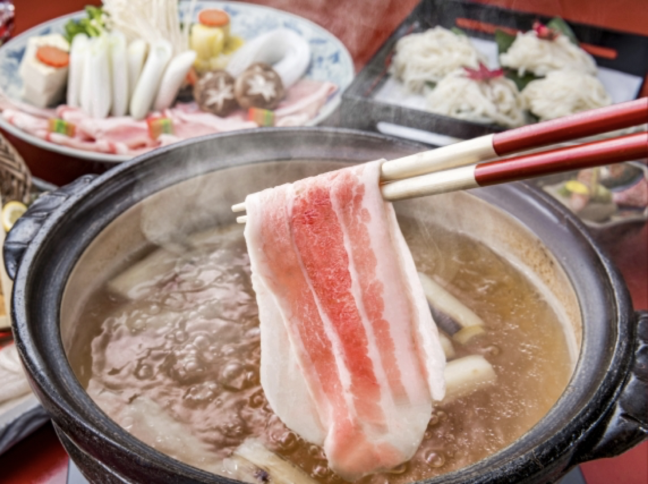 脂がトロける黒豚のダシしゃぶ